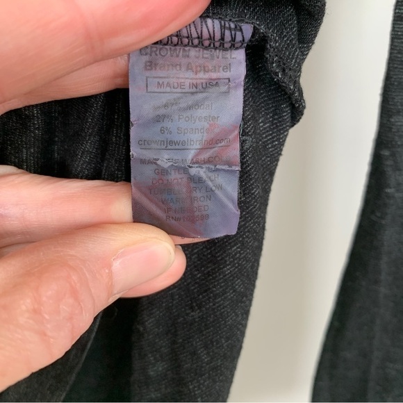 Crown Jewel Dark Grey Long Sleeve Top Size S - Picture 5 of 5